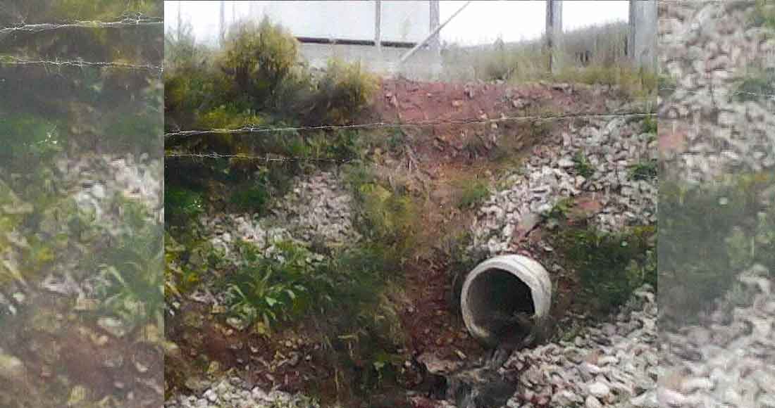 Αγωγός αποχέτευσης του νέου Γενικού Νοσοκομείου Χαλκίδας.