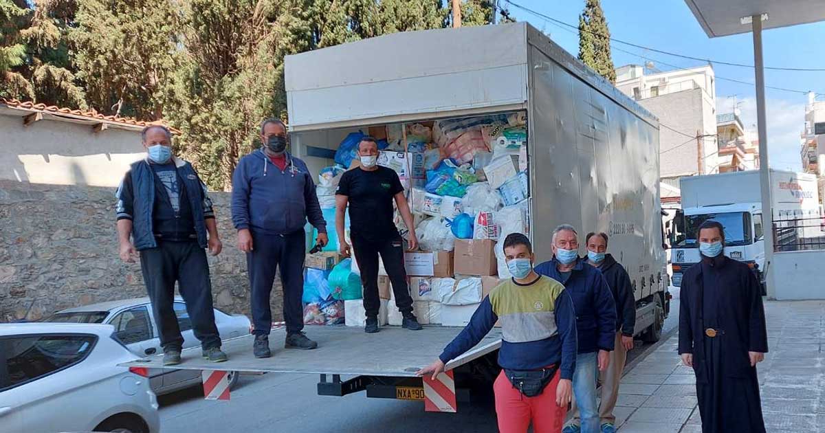 Ξεκίνησε η αποστολή αγάπης από την Μητρόπολη Χαλκίδας στους σεισμόπληκτους της Μητρόπολης Ελασσώνος