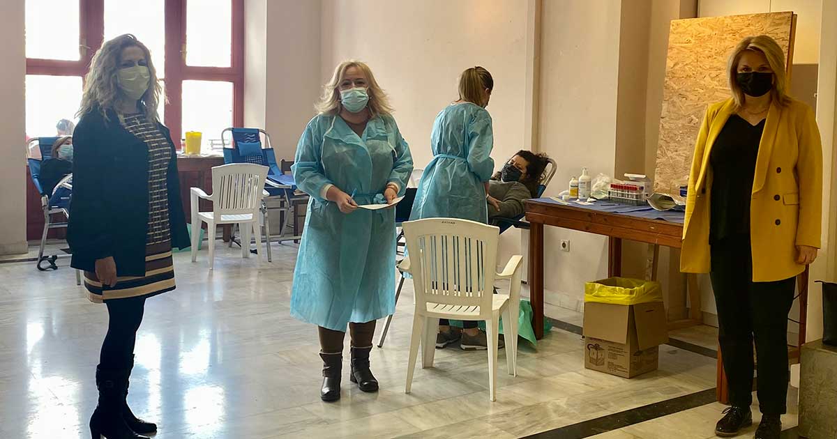 Πραγματοποιήθηκε η εθελοντική αιμοδοσία του Δήμου Χαλκιδέων