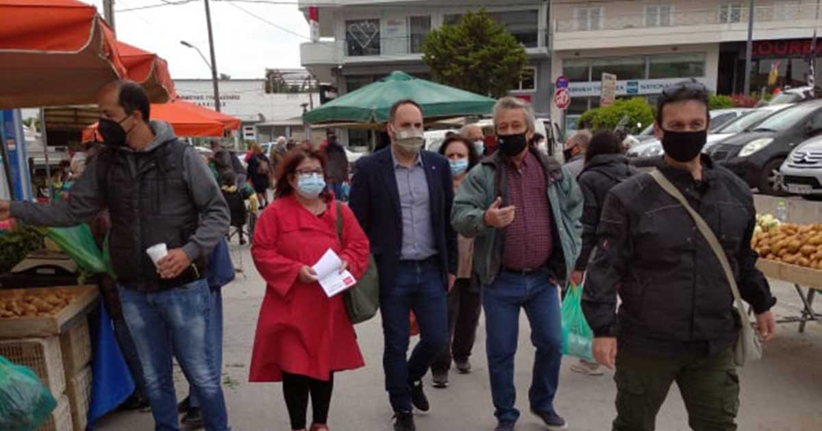 Η Νομαρχιακή Επιτροπή Εύβοιας του ΣΥΡΙΖΑ, επισκέφθηκε την λαϊκή αγορά του Σαββάτου της Χαλκίδας