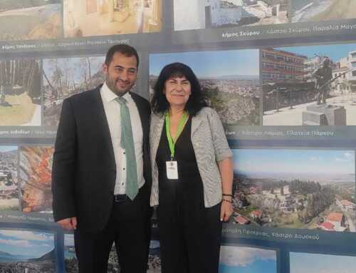Η πρόεδρος της Δημοτικής Κοινωνικής Αλληλεγγύης δήμου Διρφύων Μεσσαπίων στην Lamia Expo 2022