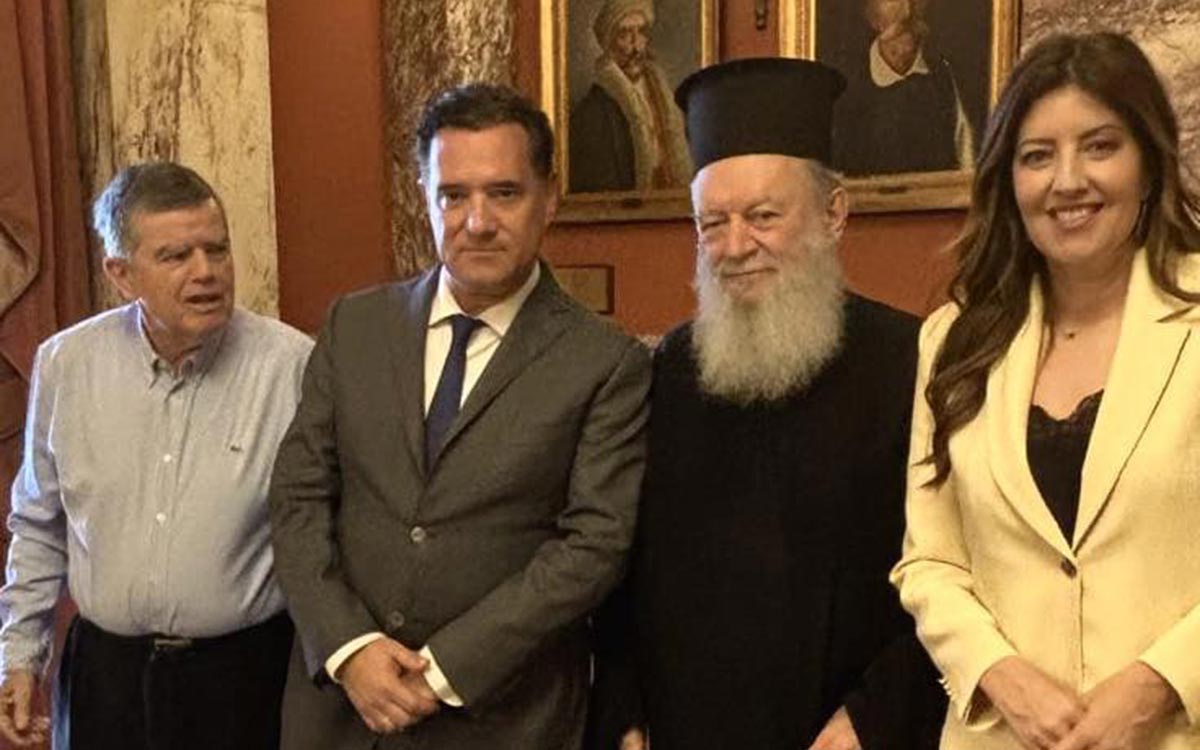 Συνάντηση για το Εκκλησιαστικό Γηροκομείο Λίμνης παρουσίας Κωνσταντίνας Καραμπατσώλη