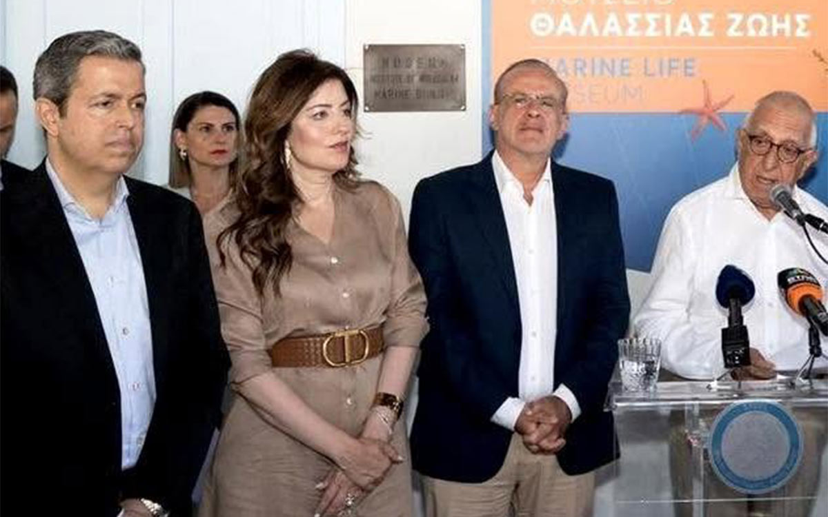 Στα εγκαίνια του Μουσείου Θαλάσσιας Ζωής στη Λίμνη η Κωνσταντίνα Καραμπατσώλη